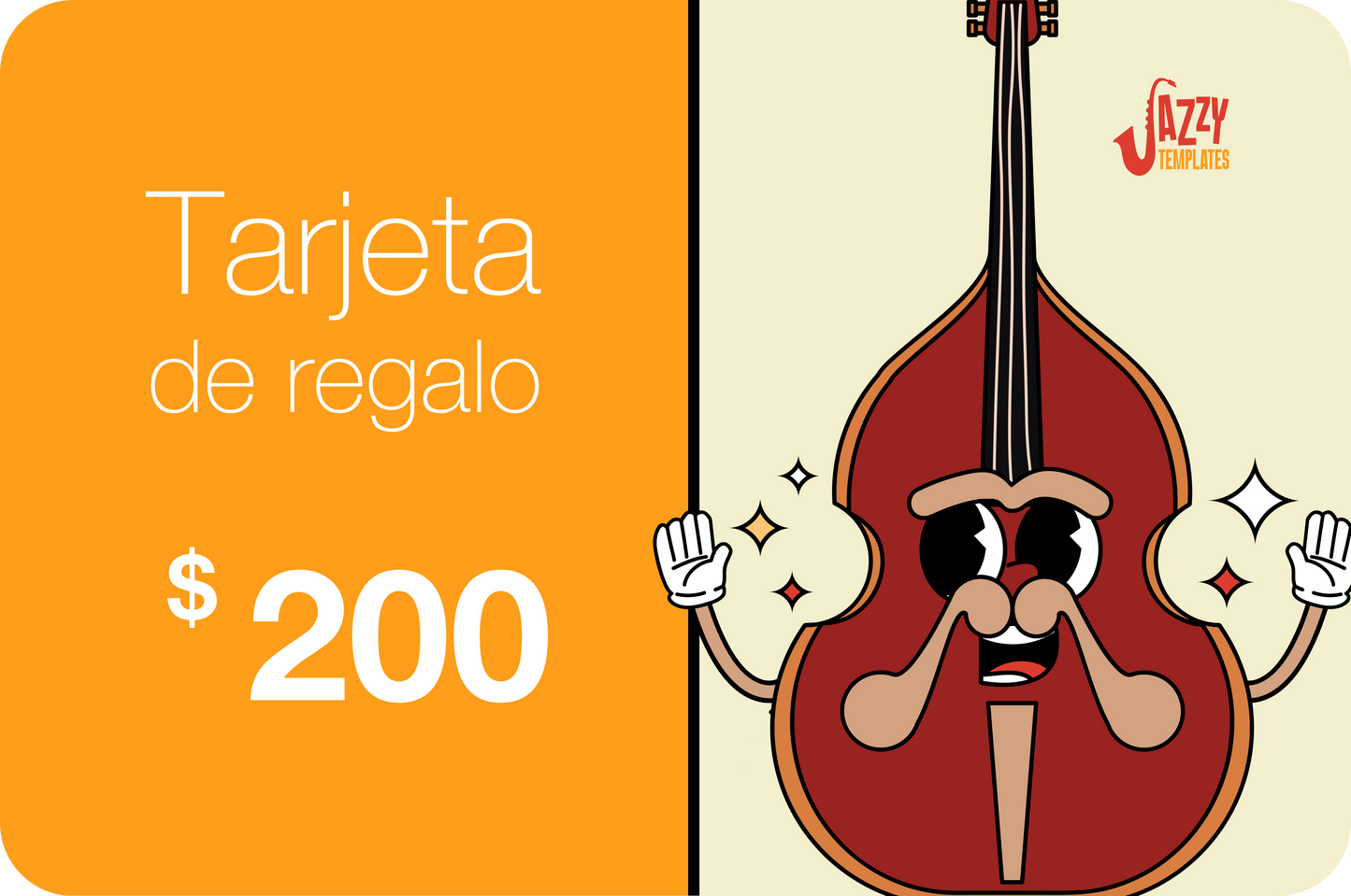 Tarjeta de regalo Jazzy Templates